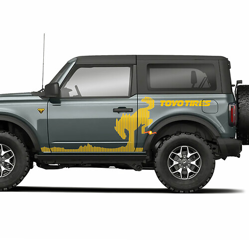 Bronco Badlands Hood and Side Decal Vinyl Sticker Stripe for Ford Bronco
 1