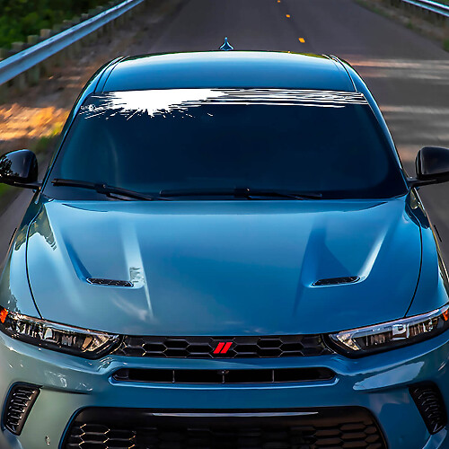 Blot Windshield Stripe Banner Decal Sticker - Custom Vinyl Graphics fit to Dodge Hornet
