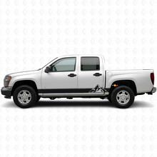 Layered Peaks Door & Rocker Panel Vinyl Stripes for Chevrolet Colorado 1st Gen 2004-2012_2