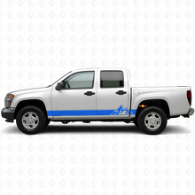 Layered Peaks Door & Rocker Panel Vinyl Stripes for Chevrolet Colorado 1st Gen 2004-2012_5
