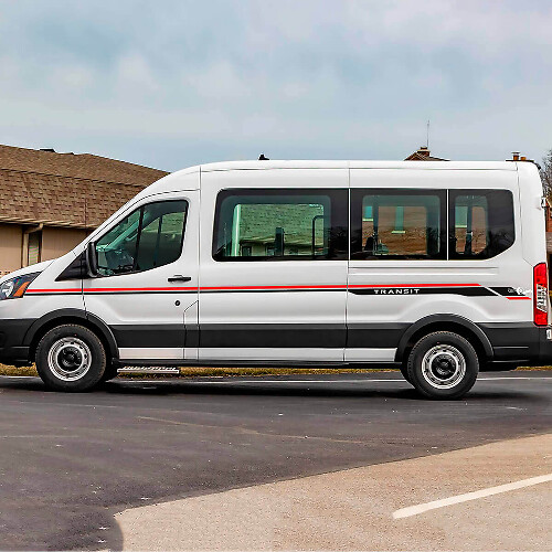 Transit Letter Line Side Stripes Vinyl Decals 2 for Ford Transit