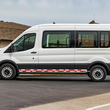 Ford Transit Vinyl Side Checkered Stripes Decals
 3
