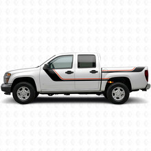 Sweeping Upper Accent Door & Bedside Vinyl Stripes for Chevrolet Colorado 1st Gen 2004-2012_2