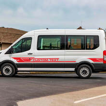 Autocollants vinyle bandes latérales personnalisés 2 pour Musclecar Transit 3