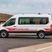 Ford Transit Custom Text Vinyl Side Stripes Decals 2
 3