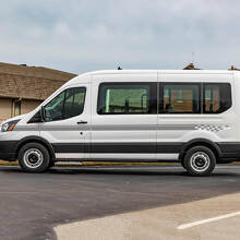 Ford Transit Checkered Vinyl Side Stripes Decals Stickers
 2