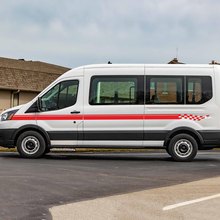 Ford Transit Custom Text Vinyl Side Stripes Decals 2
 3