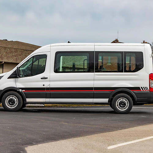 Ford Transit Racing Graphics Vinyl Side Stripes Decals Stickers 2
 1