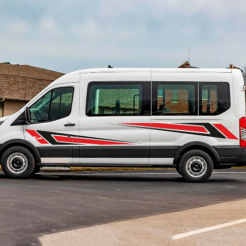 Ford Transit Racing Tribal Graphics Vinyl Side Stripes Decals Stickers 2
