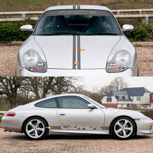 Carrera Stripes Retro Bonnet Side Windscreen Decal Sticker Kit For Porsche 911 2