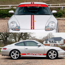 Carrera Stripes Retro Bonnet Side Windscreen Decal Sticker Kit For Porsche 911 3