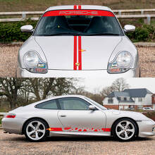 Porsche 911 Carrera Stripes Retro Hood Side Windshield Decal Sticker Kit
 3