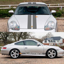 Carrera Stripes Retro Bonnet Side Windscreen Decal Sticker Kit 2 For Porsche 911 2