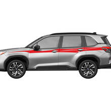 Side Doors Rocker Panel Racing Stripes Vinyl Decal - Graphic Sticker universal fit Suba 5
 3