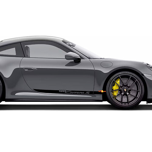 Branded Solid Stripes Side Door Vinyl Decal Sticker for Porsche 911