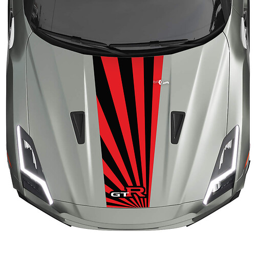 Side Doors Racing Stripes Decal Kit for Nissan GT-R
