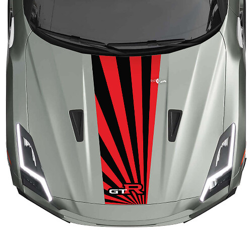 Rays Bonnet JDM Stripes Decal Kit for Nissan GT-R