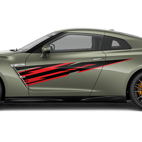 Side Doors Graphics Decal Kit for Nissan GT-R 2
 1