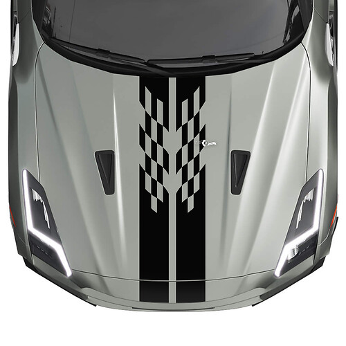 Hood JDM Stripes Decal Kit for Nissan GT-R 2
