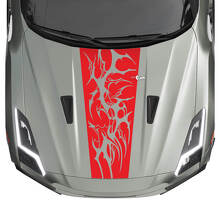 Hood Graphics Stripes Decal Kit for Nissan GT-R
 3