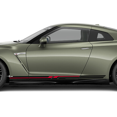 Side Doors Rocker Panel Graphics Decal Kit for Nissan GT-R 2 colors
 1