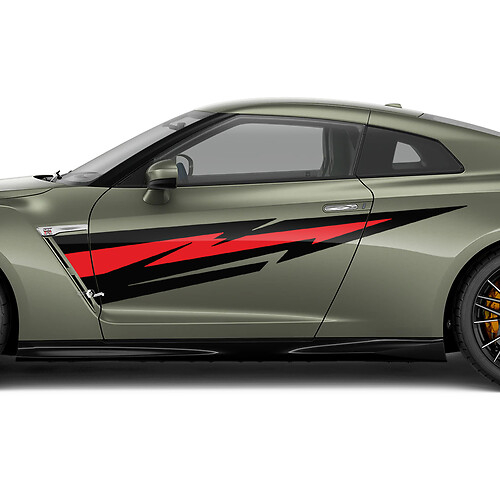 Side Doors Graphics Decal Kit for Nissan GT-R 3
 1