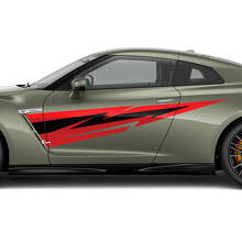 Lightning Side Doors Graphics Decal Kit for Nissan GT-R 3