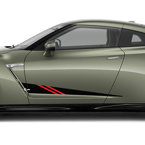 2x Side Doors Graphics Hash Decal Kit for Nissan GT-R
 1