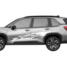 Side Doors Racing Stripes Vinyl Decal - Graphic Sticker universal fit Suba Forester 1
 2