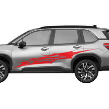 Abstract Side Doors Racing Stripes Vinyl Decal Sticker Graphic 2 for Subaru Forester 3