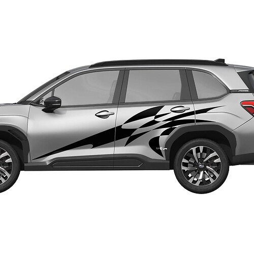 Side Doors Racing Stripes Vinyl Decal - Graphic Sticker universal fit Suba Forester 2
 1