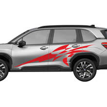 Abstract Side Doors Racing Stripes Vinyl Decal Sticker Graphic for Subaru Forester 3