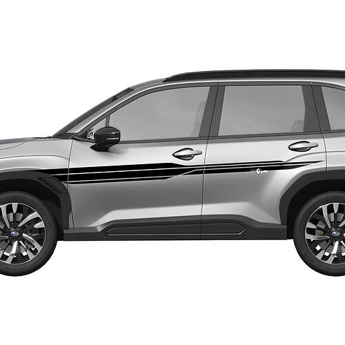 Side Doors Racing Stripes Vinyl Decal - Graphic Sticker universal fit Suba Forester 2
 1