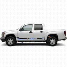 Checkered Racing Door & Rocker Panel Vinyl Stripes for Chevrolet Colorado 1st Gen 2004-2012_3
