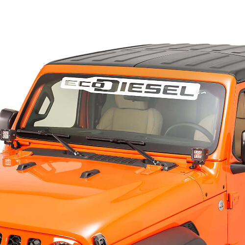 EcoDiesel Lettering Windscreen Graphic Vinyl Decal Sticker 2 for Jeep Wrangler
