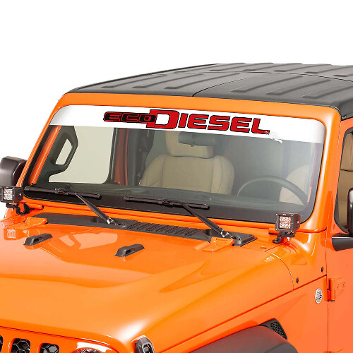 EcoDiesel Lettering Banner Windscreen Graphic Vinyl Decal Sticker for Jeep Wrangler