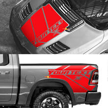 Custom Hood and Rear Side Stripes Vinyl Decal Kit for Dodge Ram 1500 Rebel_3
