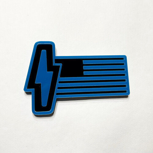 Ford 150 Lightning US Flag 3D Badge - Custom Fender Badges Emblem Red and Black
