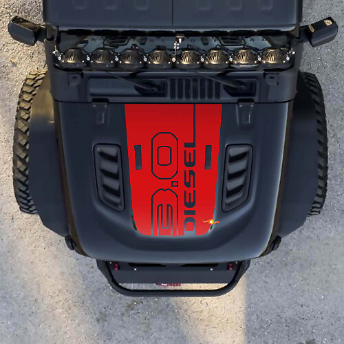 Hood 3.0 Diesel Jeep Graphic Vinyl Decal Sticker
