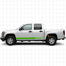 Checkered Lightning Door & Rocker Panel Vinyl Stripes for Chevrolet Colorado 1st Gen 2004-2012_6