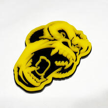 Custom 3D Badge Angry Gorilla Fender Tailgate Front Grille Badges Emblem Black and Yellow
 5