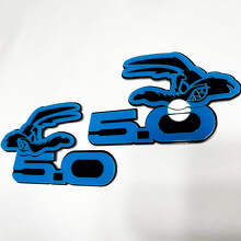 COYOTE 5.0 Fender Badges Emblem 3D Badge Black vs Blue
 6