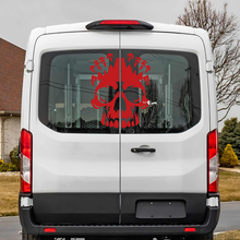 Ford Transit Rear Window Skull Vinyl Decal Sticker
 3
