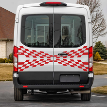 Ford Transit Rear Checkered Graphics Vinyl Decal Sticker
 3