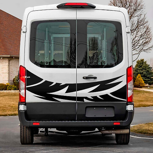 Abstract Graphics Rear Doors Vinyl Decal Sticker 3 for Ford Transit
