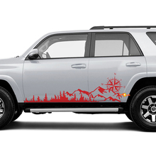 Side Trees Mountains and Compass Side Vinyl Sticker Decal fit to Toyota 4Runner Tacoma Tundra
 3