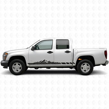 Mountain Topographic Door & Rocker Panel Vinyl Stripes for Chevrolet Colorado 1st Gen 2004-2012_2