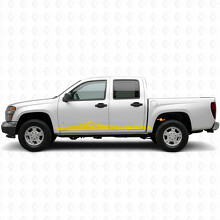 Mountain Topographic Door & Rocker Panel Vinyl Stripes for Chevrolet Colorado 1st Gen 2004-2012_3