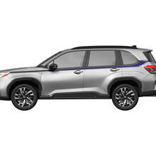 Side Doors Rocker Panel Racing Stripes Vinyl Decal - Graphic Sticker universal fit Suba Forester
 2