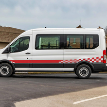 Ford Transit Checkered Flag Stripes Side Doors Graphics Vinyl Decal Sticker
 3